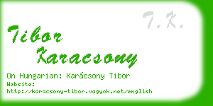 tibor karacsony business card